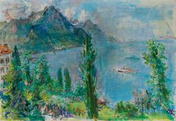 ◇Salzburg Oskar Kokoschka 油彩画 複製画 残暑セール◇Salzburg Oskar Kokoschka 油彩画 複製画 残暑セール
